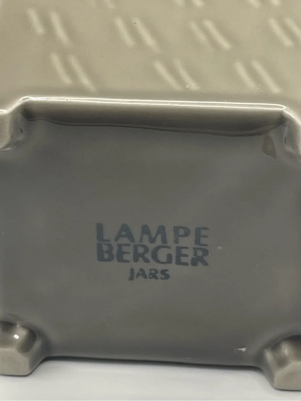 Lampe Berger France Jars Catalytic Diffuser Cube Footed Emboss Dash Design- RARE